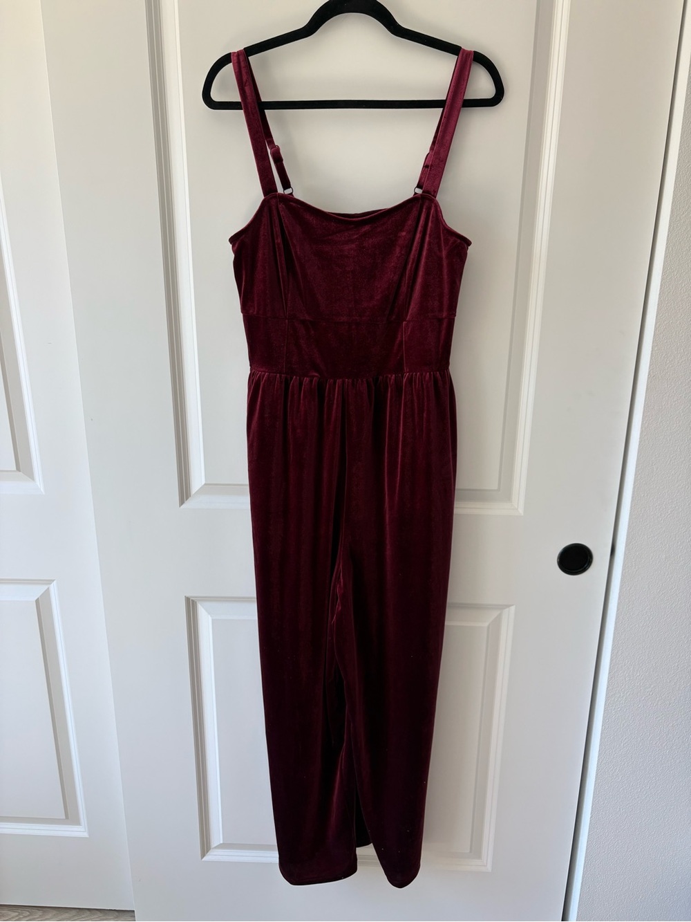 Old Navy Burgundy Velvet Jumpsuit